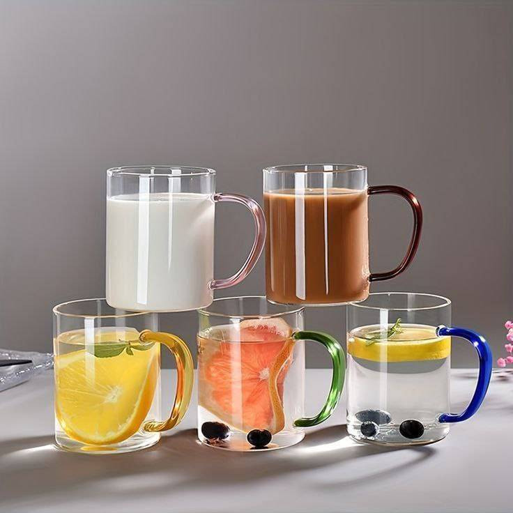 لیوان دسته رنگی مناسب چای خوری برند deli